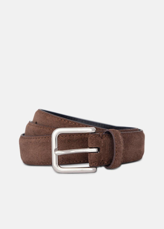 Men's 30mm Stitched Suede Belt in Belts