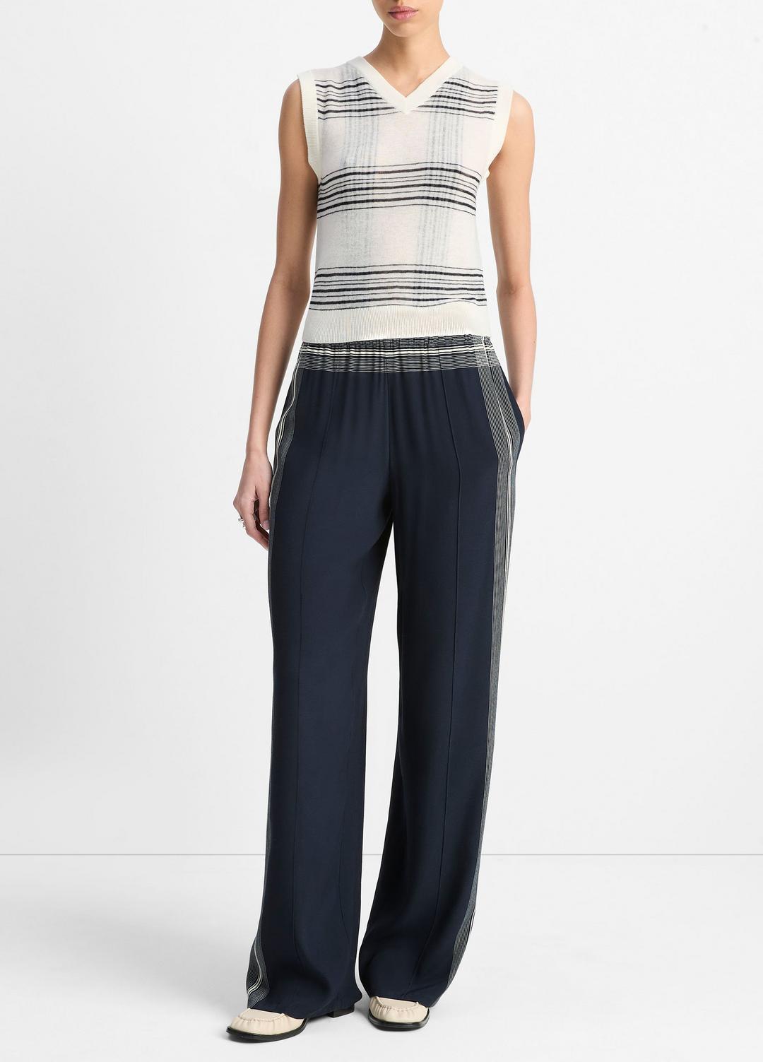 Featherweight Plaid Wool Sweater Vest in Sweaters