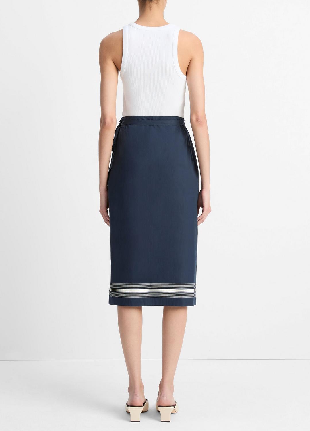 Handkerchief-Stripe Straight Wrap Skirt in Dresses & Skirts