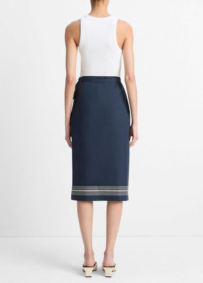 Handkerchief-Stripe Straight Wrap Skirt in Dresses & Skirts