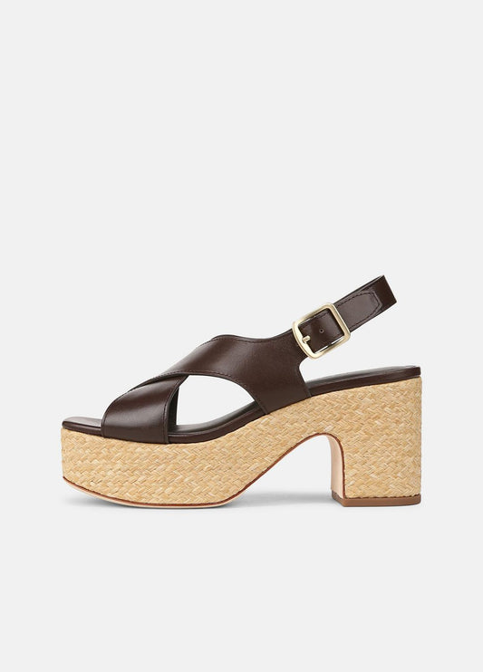 Clementina Leather Platform Sandal in Shoes