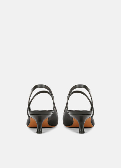 Venice Leather and Mesh Slingback Kitten Heel in Shoes