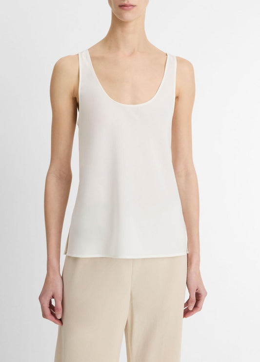 Classic Stretch-Silk Bias Tank in Shirts & Tees