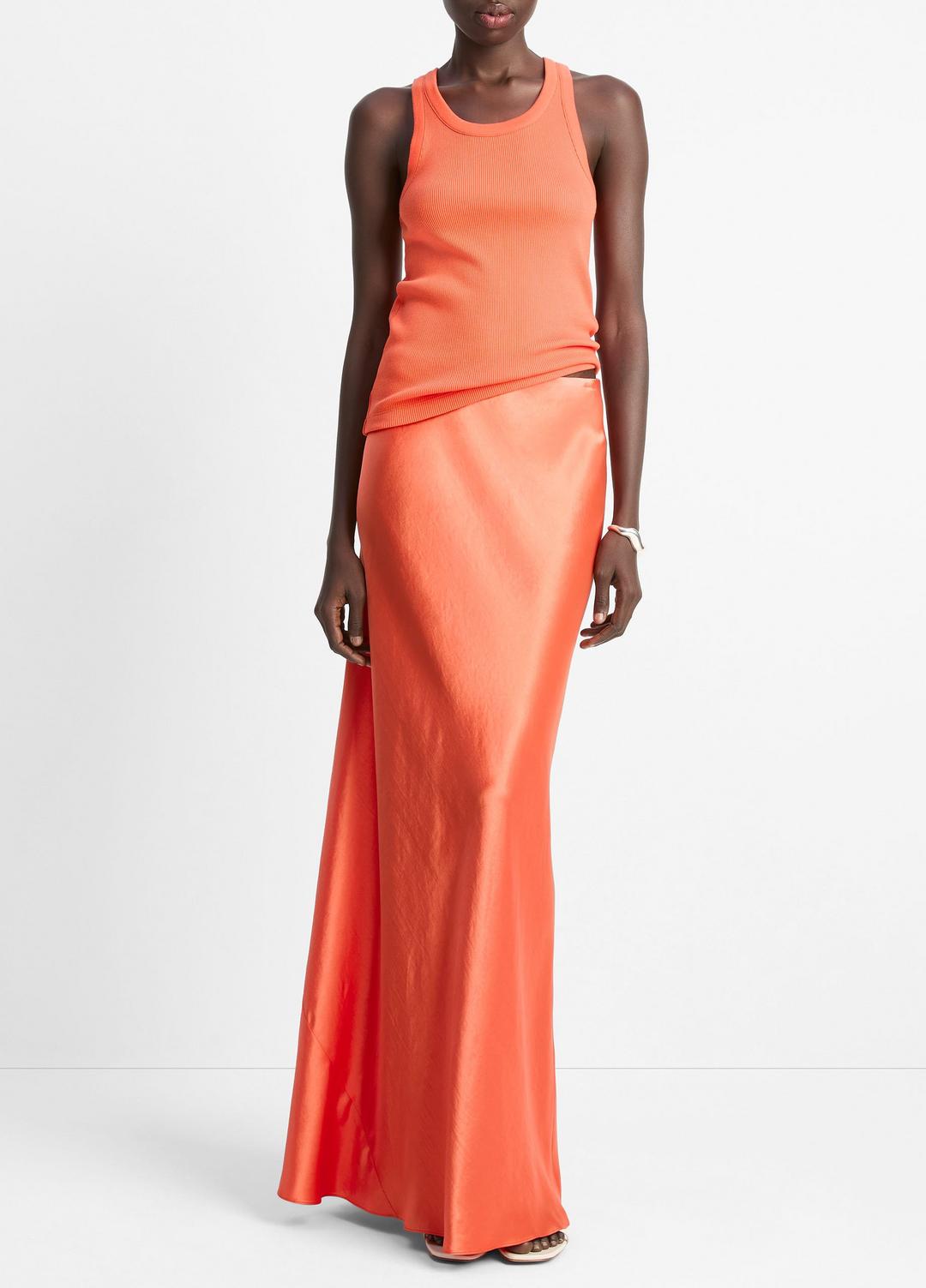 Satin Maxi Skirt in Dresses & Skirts