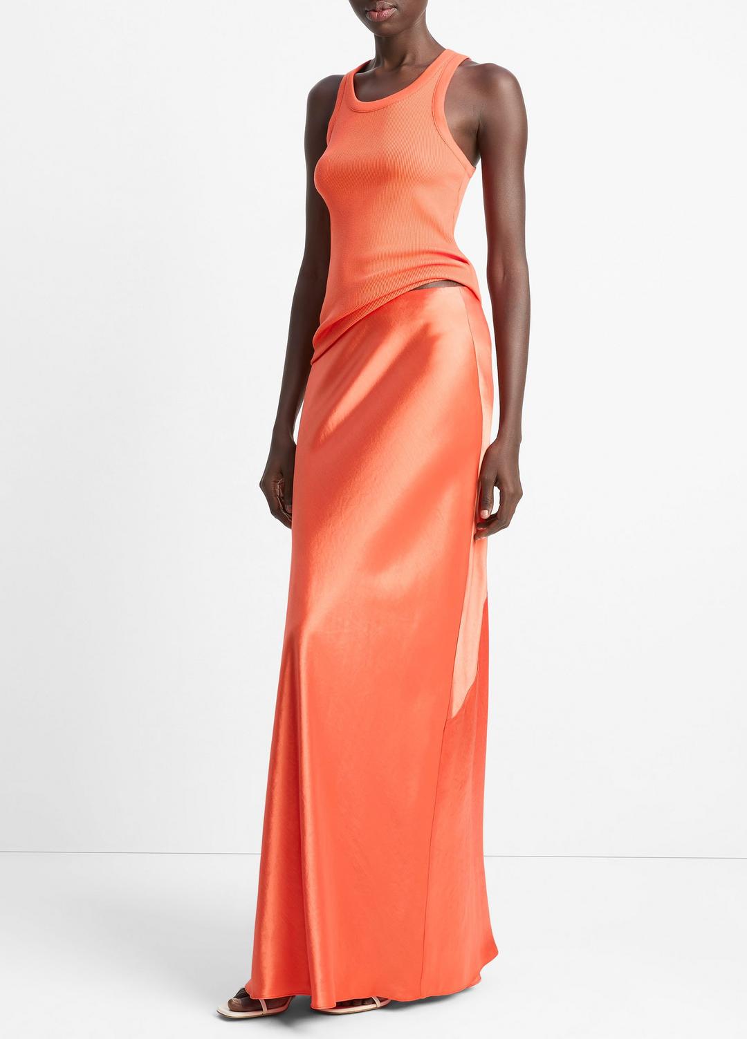 Satin Maxi Skirt in Dresses & Skirts