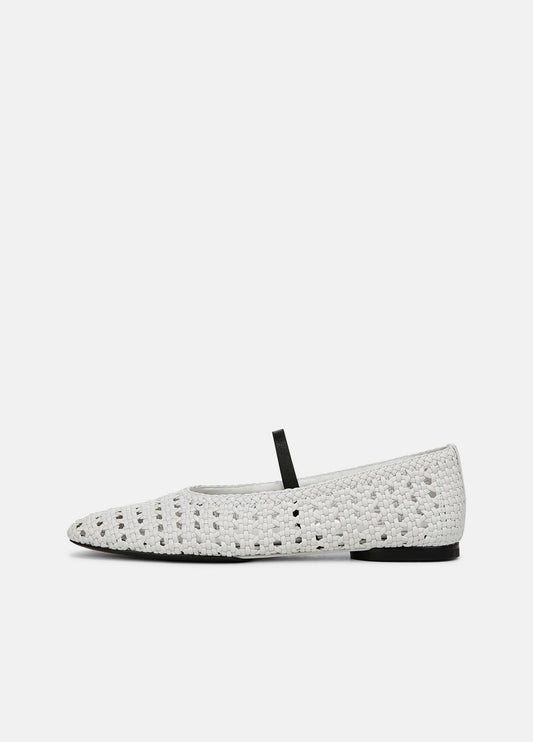 Vivian Leather Mary Jane Flat in Shoes