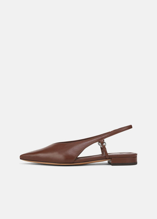 Ines Leather Slingback Flat in Shoes