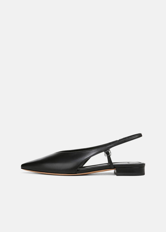Ines Leather Slingback Flat in Shoes